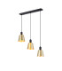 Greenport Linear Pendant 16cm x 14cm Shade 3 Light E27 Sand Black/Brass/Gold Metal Shade-1
