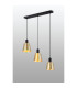 Greenport Linear Pendant 16cm x 14cm Shade 3 Light E27 Sand Black/Brass/Gold Metal Shade-3