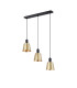 Greenport Linear Pendant 16cm x 14cm Shade 3 Light E27 Sand Black/Brass/Gold Metal Shade-4
