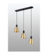 Greenport Linear Pendant 16cm x 14cm Shade 3 Light E27 Sand Black/Brass/Gold Metal Shade-7