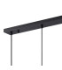 Greenport Linear Pendant 16cm x 14cm Shade 3 Light E27 Sand Black/Frosted White Glass Shade-4