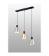 Greenport Linear Pendant 16cm x 14cm Shade 3 Light E27 Sand Black/Light Grey/Silver Metal Shade-3