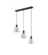 Greenport Linear Pendant 16cm x 14cm Shade 3 Light E27 Sand Black/Light Grey/Silver Metal Shade-4