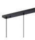 Greenport Linear Pendant 16cm x 14cm Shade 3 Light E27 Sand Black/Light Grey/Silver Metal Shade-5