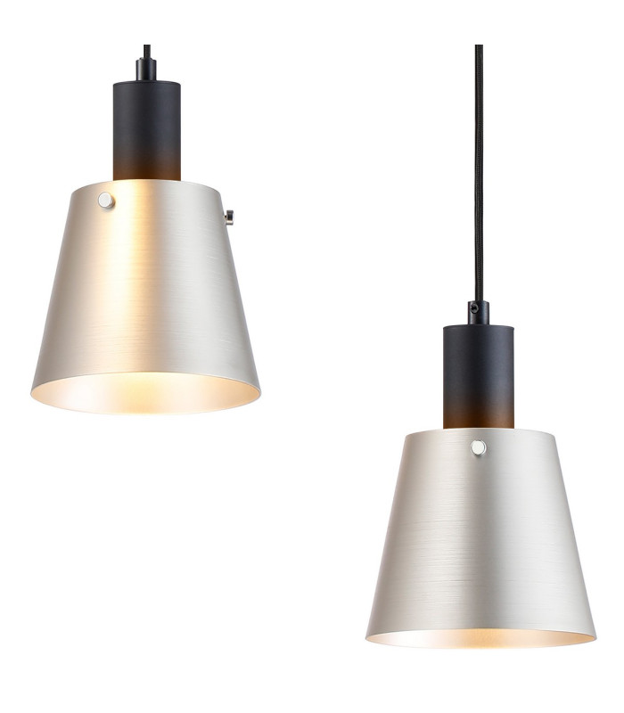 Greenport Linear Pendant 16cm x 14cm Shade 3 Light E27 Sand Black/Light Grey/Silver Metal Shade-6