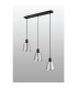 Greenport Linear Pendant 16cm x 14cm Shade 3 Light E27 Sand Black/Light Grey/Silver Metal Shade-7