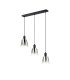 Greenport Linear Pendant 16cm x 14cm Shade 3 Light E27 Sand Black/Smoke Faded Glass Shade-4