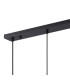 Greenport Linear Pendant 16cm x 14cm Shade 3 Light E27 Sand Black/Smoke Faded Glass Shade-5