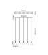 Greenport Linear Pendant 16cm x 14cm Shade 5 Light E27 Sand Black/Black/Gold Metal Shade-2