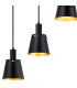 Greenport Linear Pendant 16cm x 14cm Shade 5 Light E27 Sand Black/Black/Gold Metal Shade-6