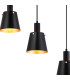 Greenport Linear Pendant 16cm x 14cm Shade 5 Light E27 Sand Black/Black/Gold Metal Shade-7