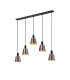 Greenport Linear Pendant 16cm x 14cm Shade 5 Light E27 Sand Black/Brown/Copper Metal Shade-1