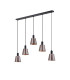 Greenport Linear Pendant 16cm x 14cm Shade 5 Light E27 Sand Black/Brown/Copper Metal Shade-4