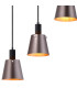 Greenport Linear Pendant 16cm x 14cm Shade 5 Light E27 Sand Black/Brown/Copper Metal Shade-6