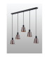 Greenport Linear Pendant 16cm x 14cm Shade 5 Light E27 Sand Black/Brown/Copper Metal Shade-8