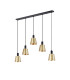 Greenport Linear Pendant 16cm x 14cm Shade 5 Light E27 Sand Black/Brass/Gold Metal Shade-4