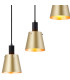 Greenport Linear Pendant 16cm x 14cm Shade 5 Light E27 Sand Black/Brass/Gold Metal Shade-6