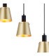 Greenport Linear Pendant 16cm x 14cm Shade 5 Light E27 Sand Black/Brass/Gold Metal Shade-7