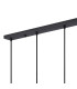 Greenport Linear Pendant 16cm x 14cm Shade 5 Light E27 Sand Black/Light Grey/Silver Metal Shade-5