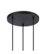 Greenport 41cm Round Pendant 16cm x 14cm Shade 3 Light E27 Sand Black/Black/Gold Metal Shade-5