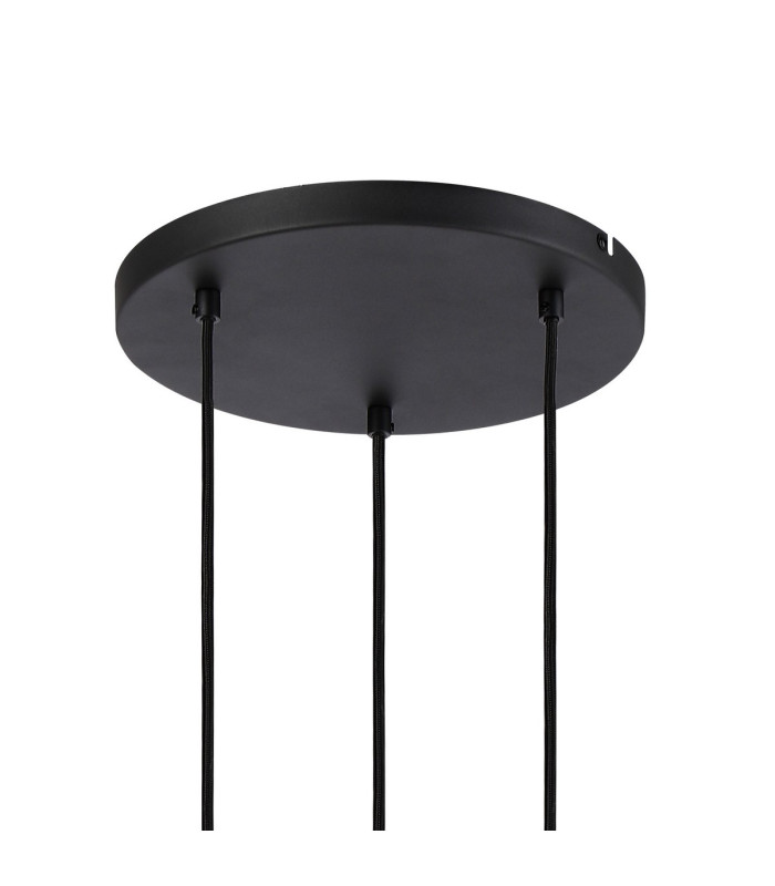 Greenport 41cm Round Pendant 16cm x 14cm Shade 3 Light E27 Sand Black/Black/Gold Metal Shade-5