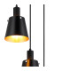 Greenport 41cm Round Pendant 16cm x 14cm Shade 3 Light E27 Sand Black/Black/Gold Metal Shade-6