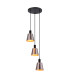 Greenport 41cm Round Pendant 16cm x 14cm Shade 3 Light E27 Sand Black/Brown/Copper Metal Shade-1