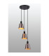 Greenport 41cm Round Pendant 16cm x 14cm Shade 3 Light E27 Sand Black/Brown/Copper Metal Shade-3