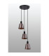 Greenport 41cm Round Pendant 16cm x 14cm Shade 3 Light E27 Sand Black/Brown/Copper Metal Shade-8