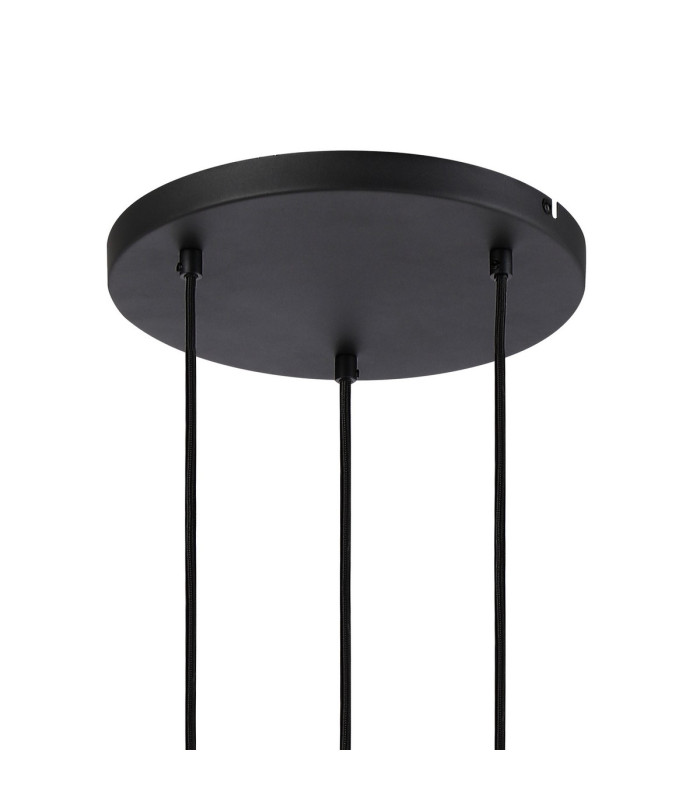 Greenport 41cm Round Pendant 16cm x 14cm Shade 3 Light E27 Sand Black/Brass/Gold Metal Shade-5