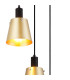 Greenport 41cm Round Pendant 16cm x 14cm Shade 3 Light E27 Sand Black/Brass/Gold Metal Shade-6