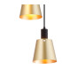 Greenport 41cm Round Pendant 16cm x 14cm Shade 3 Light E27 Sand Black/Brass/Gold Metal Shade-7