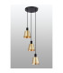 Greenport 41cm Round Pendant 16cm x 14cm Shade 3 Light E27 Sand Black/Brass/Gold Metal Shade-8