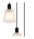 Greenport 41cm Round Pendant 16cm x 14cm Shade 3 Light E27 Sand Black/Frosted White Glass Shade-6