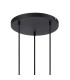Greenport 41cm Round Pendant 16cm x 14cm Shade 3 Light E27 Sand Black/Light Grey/Silver Metal Shade-5
