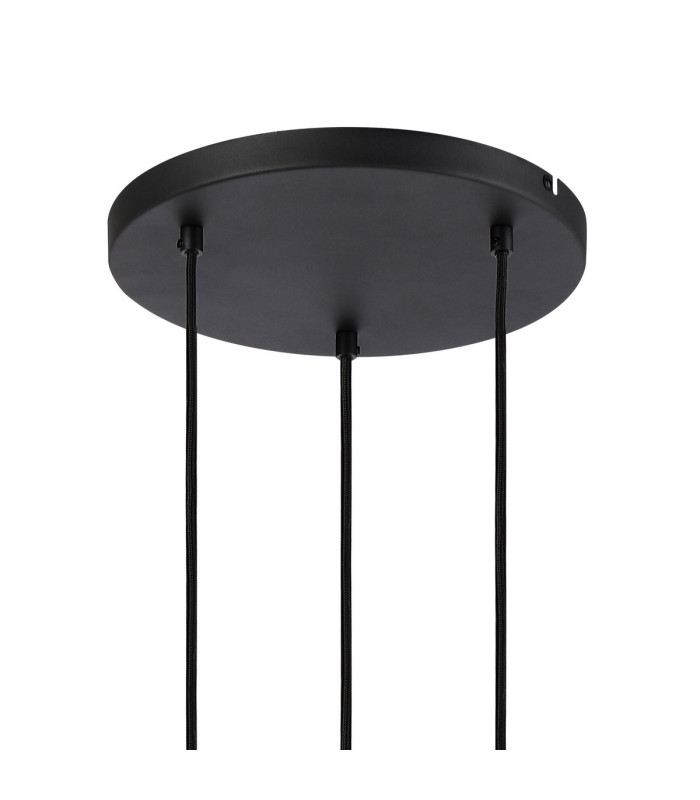 Greenport 41cm Round Pendant 16cm x 14cm Shade 3 Light E27 Sand Black/Light Grey/Silver Metal Shade-5