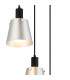 Greenport 41cm Round Pendant 16cm x 14cm Shade 3 Light E27 Sand Black/Light Grey/Silver Metal Shade-6