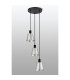 Greenport 41cm Round Pendant 16cm x 14cm Shade 3 Light E27 Sand Black/Light Grey/Silver Metal Shade-8
