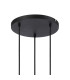 Greenport 41cm Round Pendant 16cm x 14cm Shade 3 Light E27 Sand Black/Smoke Faded Glass Shade-5