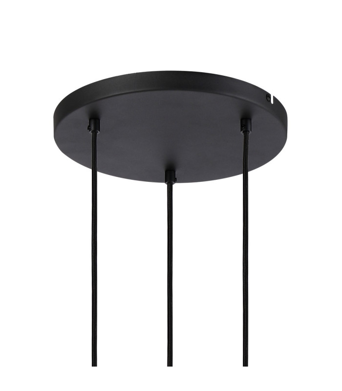 Greenport 41cm Round Pendant 16cm x 14cm Shade 3 Light E27 Sand Black/Smoke Faded Glass Shade-5