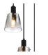 Greenport 41cm Round Pendant 16cm x 14cm Shade 3 Light E27 Sand Black/Smoke Faded Glass Shade-6