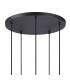 Greenport 53cm Round Pendant 16cm x 14cm Shade 5 Light E27 Sand Black/Black/Gold Metal Shade-5