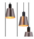 Greenport 53cm Round Pendant 16cm x 14cm Shade 5 Light E27 Sand Black/Brown/Copper Metal Shade-6