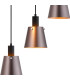 Greenport 53cm Round Pendant 16cm x 14cm Shade 5 Light E27 Sand Black/Brown/Copper Metal Shade-7