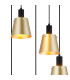 Greenport 53cm Round Pendant 16cm x 14cm Shade 5 Light E27 Sand Black/Brass/Gold Metal Shade-6