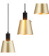 Greenport 53cm Round Pendant 16cm x 14cm Shade 5 Light E27 Sand Black/Brass/Gold Metal Shade-7