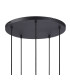 Greenport 53cm Round Pendant 16cm x 14cm Shade 5 Light E27 Sand Black/Light Grey/Silver Metal Shade-5