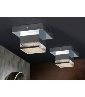Integrated LED Flush Ceiling Light Chrome - 1