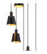 Greenport 58cm Round Pendant 16cm x 14cm Shade 7 Light E27 Sand Black/Black/Gold Metal Shade-6