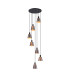 Greenport 58cm Round Pendant 16cm x 14cm Shade 7 Light E27 Sand Black/Brown/Copper Metal Shade-1